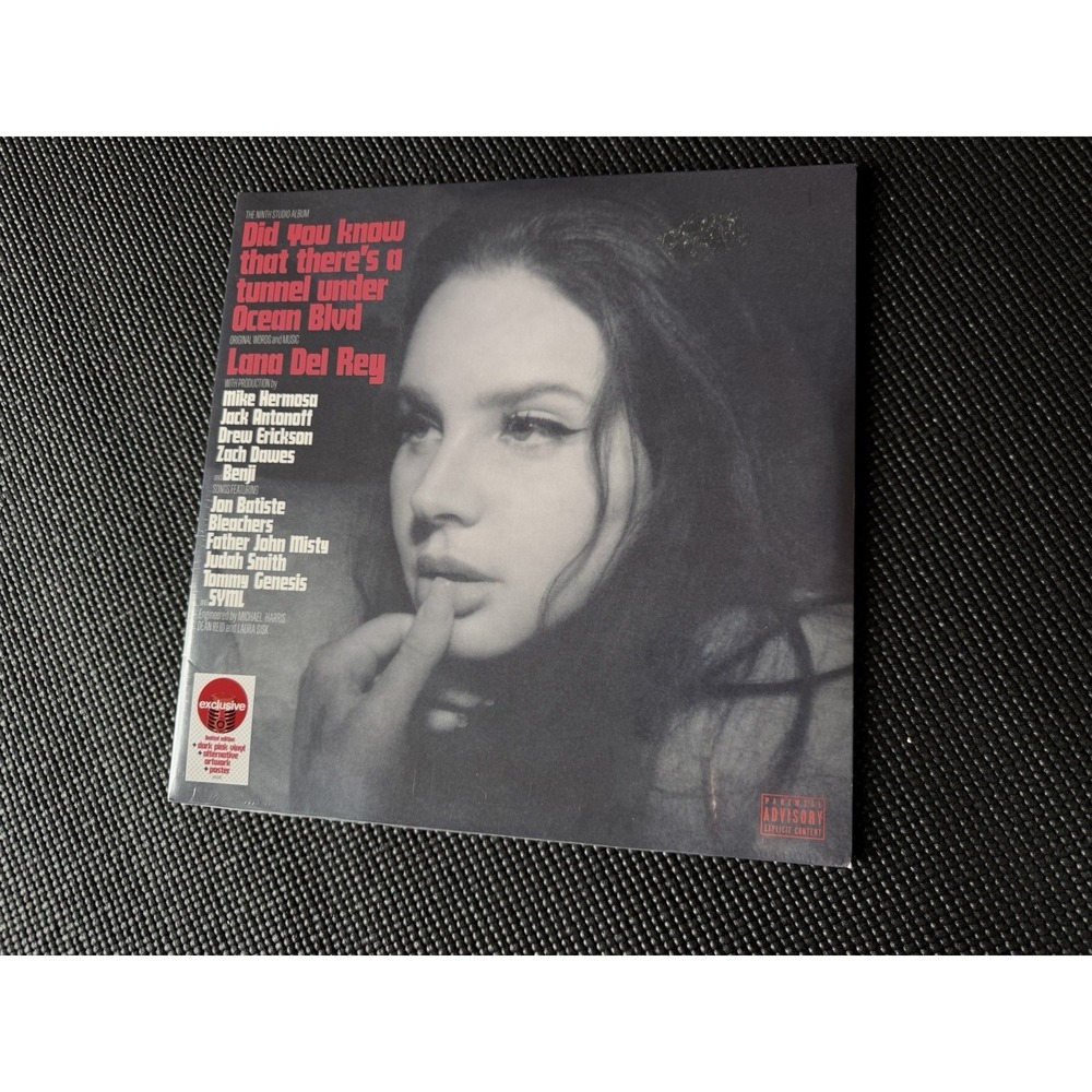 Lana Del Rey - Did You Know That Ocean Blvd Target Dark Pink Vinyl Poster SEALED